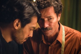 Une scène du film Le bleu du caftan