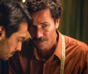 Une scène du film Le bleu du caftan