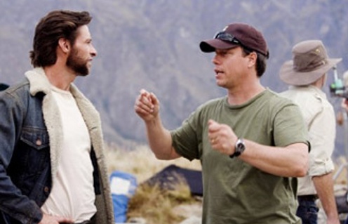 Gavin Hood (droite) et Hugh Jackman sur le plateau de X-Men Origins: Wolverine