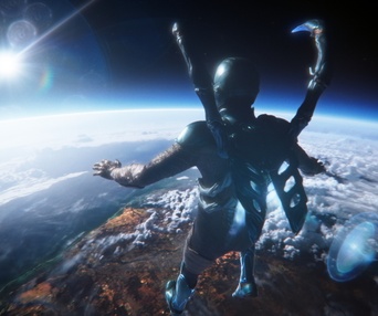 Une scène du film Blue Beetle
