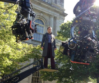 Sur le plateau du film X-Men: Days of Future Past