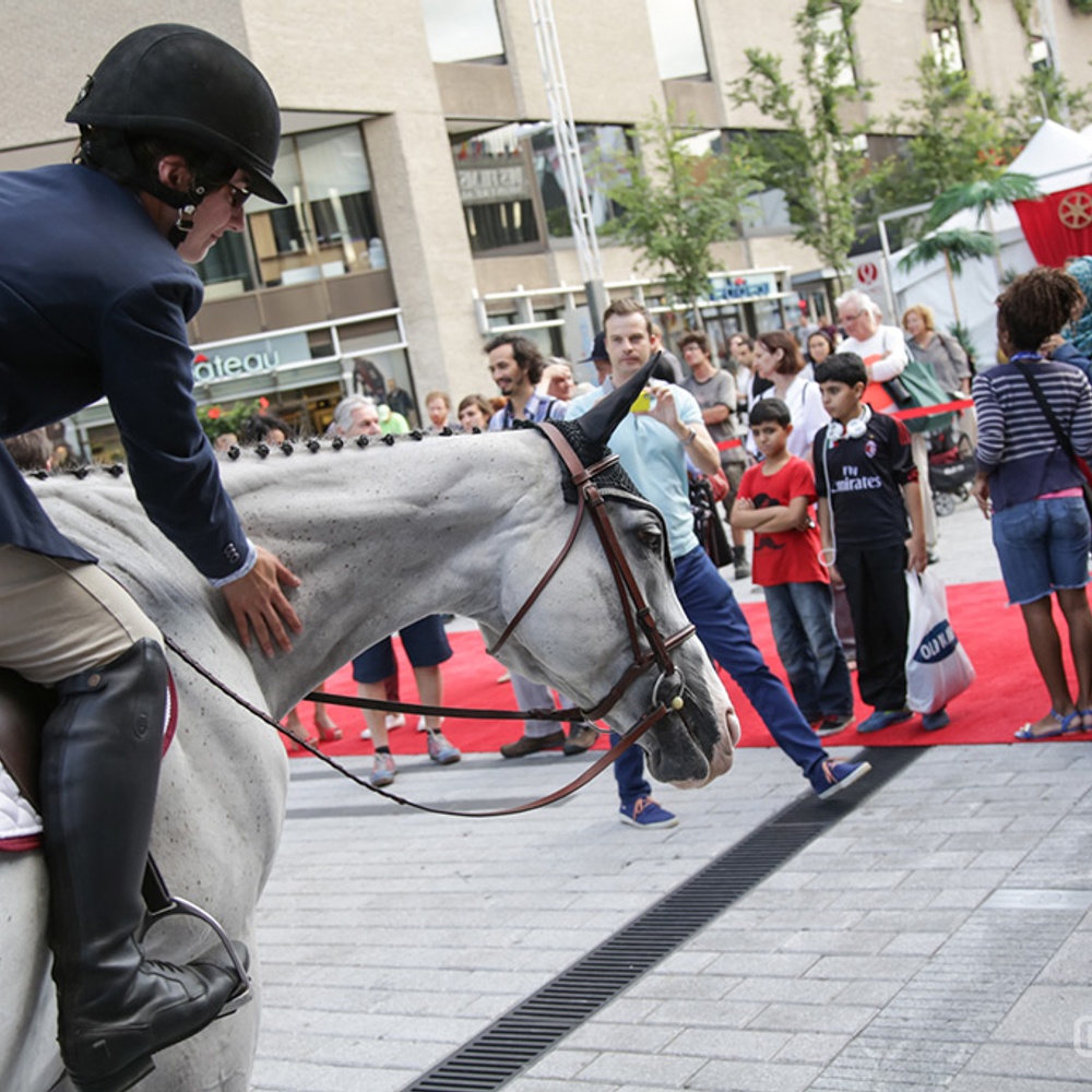 Sur le tapis rouge du film Jappeloup