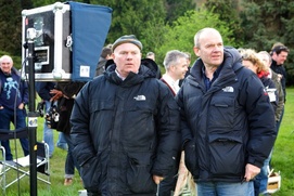 Sur le plateau du film Bel Ami