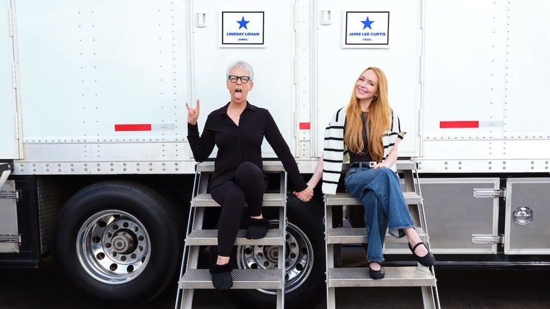 Jamie Lee Curtis et Lindsay Lohan sur le plateau de la suite de Freaky Friday