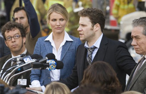 Cameron Diaz et Seth Rogen dans le film The Green Hornet