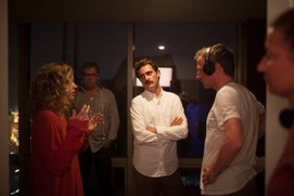 Sur le plateau du film Her