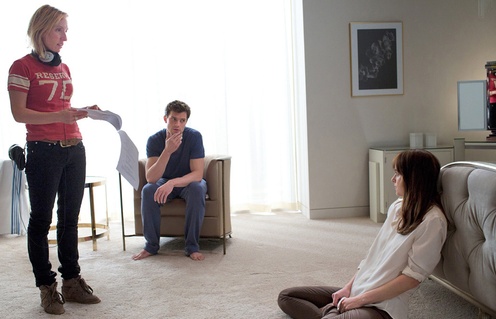 Sur le plateau de Fifty Shades of Grey