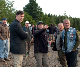 Sur le plateau du film Route 132