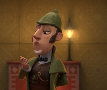 Une scène du film Sherlock Gnomes