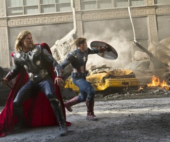 Une scène du film The Avengers