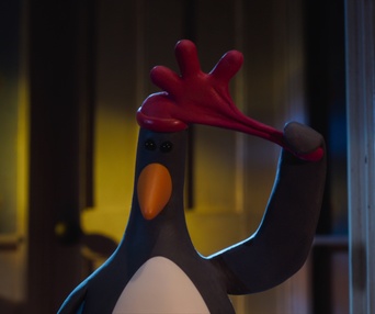 Une scène du film Wallace & Gromit: Vengeance Most Fowl