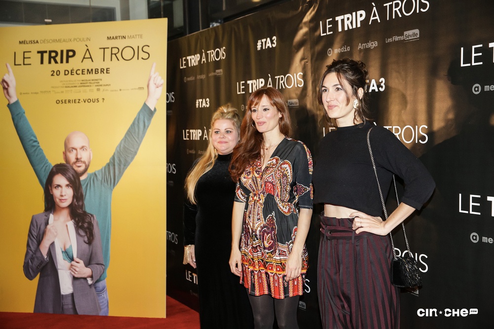 Sur le tapis rouge du film Le trip à trois