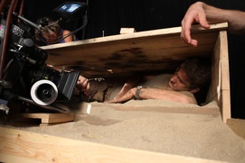 Sur le plateau du film Buried