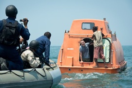 Une scène du film Captain Phillips