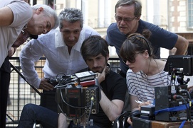 Sur le plateau du film Les gamins
