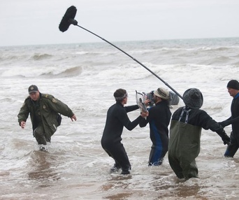 Sur le plateau du film La peur de l'eau