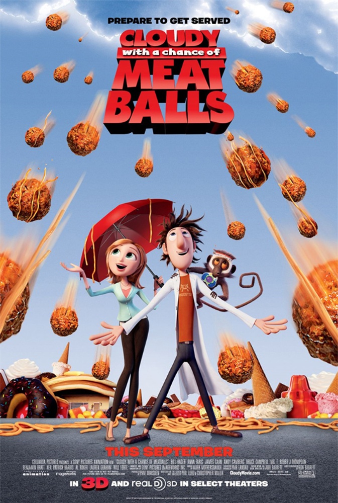 Galerie - Nouvelle affiche du film d'animation Cloudy with a Chance of Meatballs