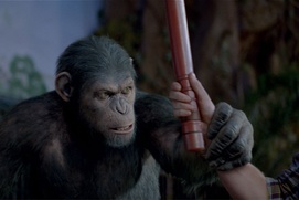 Une scène du film Rise of the Planet of the Apes