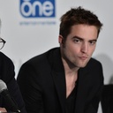 David Cronenberg et Robert Pattinson lors d'une conférence de presse pour Cosmopolis