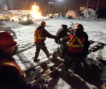 Sur le plateau du film The Thing