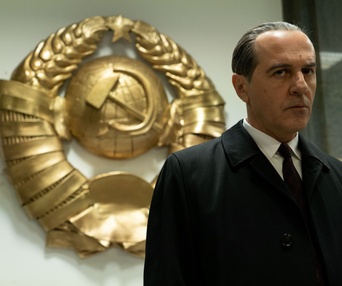 Une scène du film The Courier