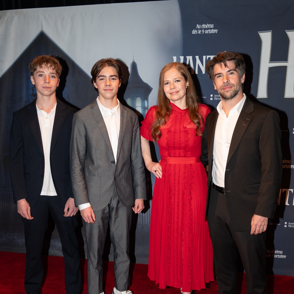 Guillaume Lespérance (producteur du film) et sa famille